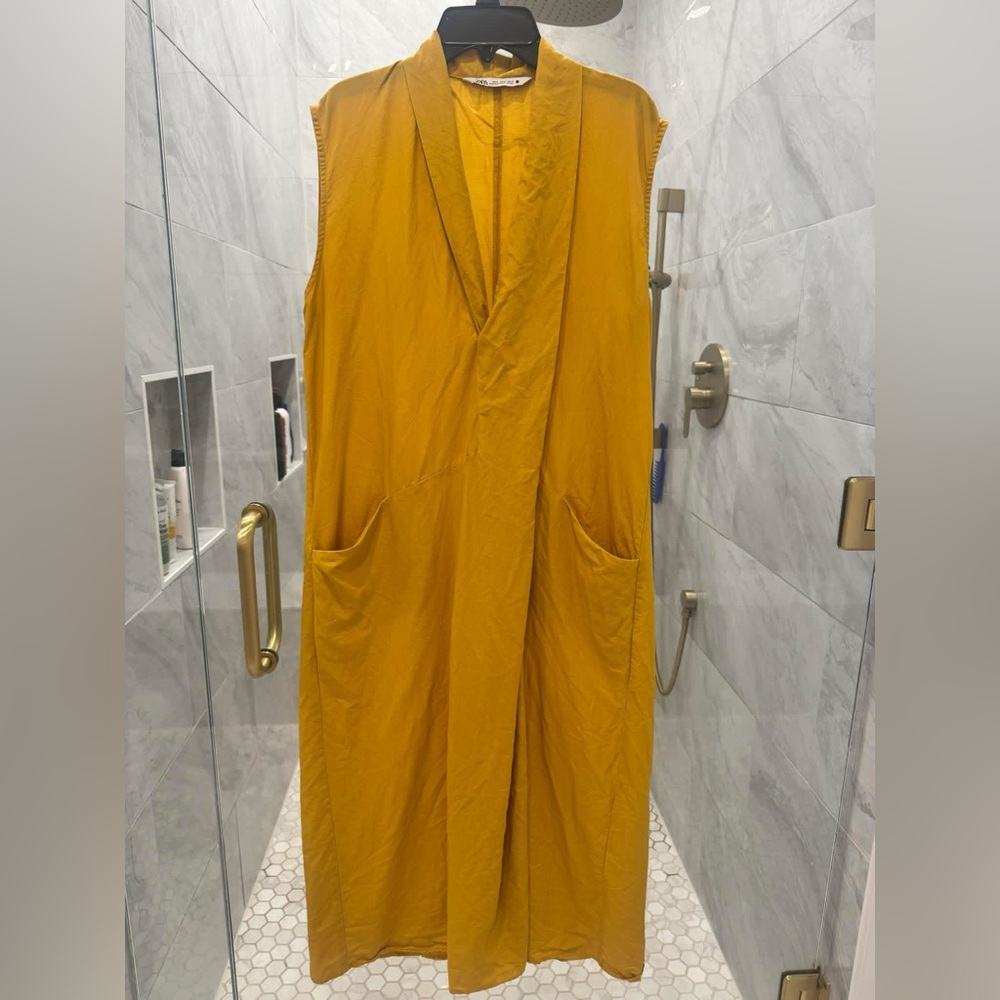 Zara Mustard Yellow Dress, medium